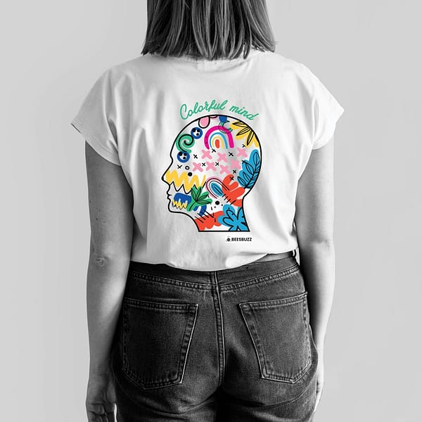 Women's t-shirt "colorful head" high quality