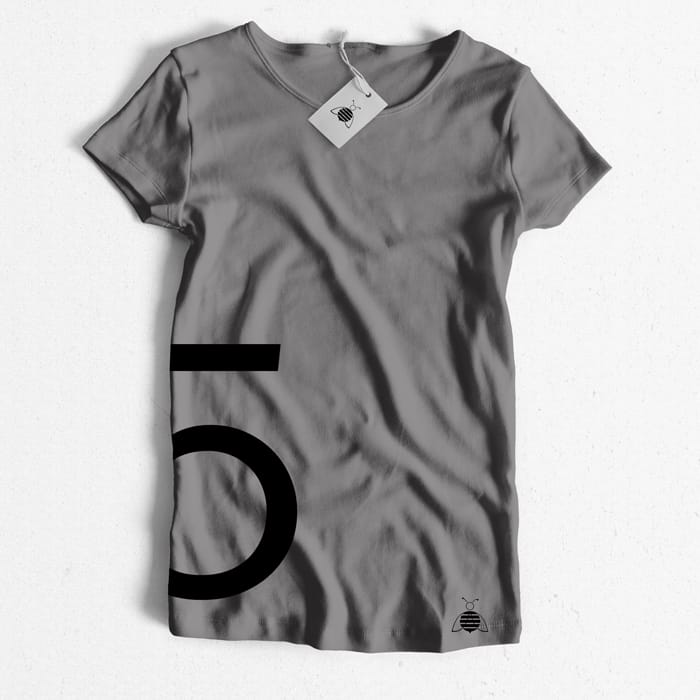 bC tshirt number 5 grey