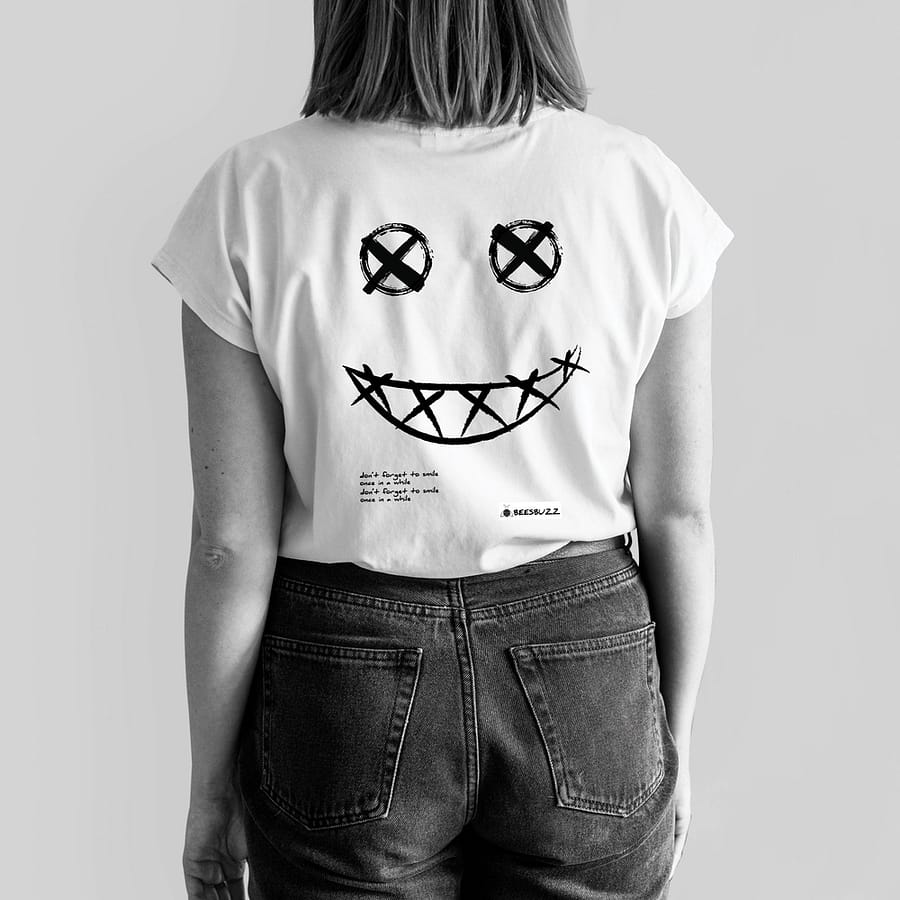 Women's t-shirt "smile face" high quality