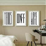 Posters set of 3 - High quality - typography